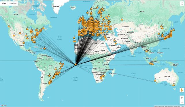 FT8 map